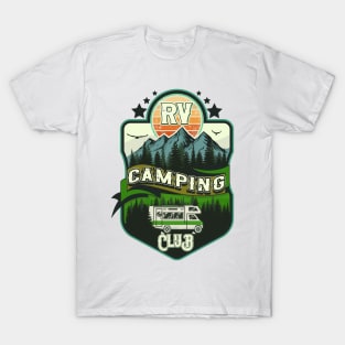 RV Camping Club vintage funny , funny retro RV camping T-Shirt